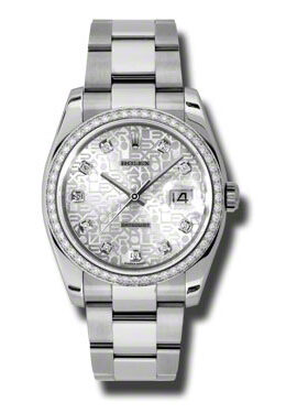 Rolex Oyster Perpetual Datejust 36 Silver Dial Stainless Steel Bracelet Automatic Ladies Watch #116244SJDO - Watches of America