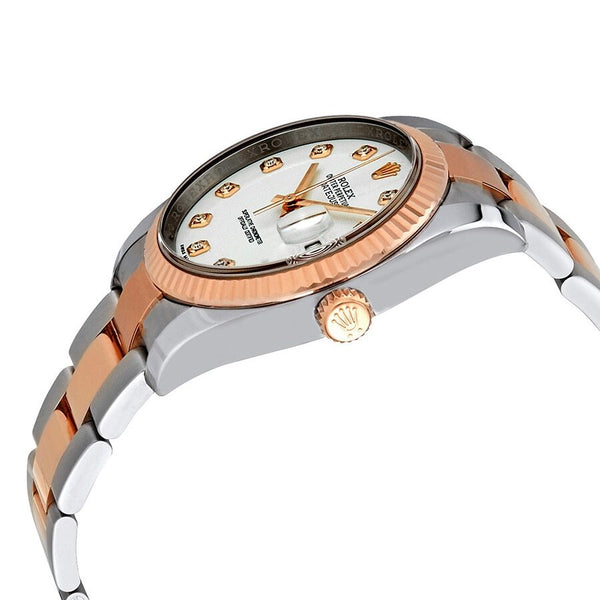 Rolex Oyster Perpetual Datejust 36 White Dial Stainless Steel and 18K Everose Gold Bracelet Automatic Men's Watch #116231WDO - Watches of America #2