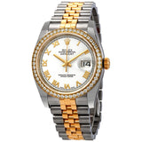 Rolex Oyster Perpetual Datejust 36 White Dial Stainless Steel and 18K Yellow Gold Jubilee Bracelet Automatic Ladies Watch #116243WRJ - Watches of America