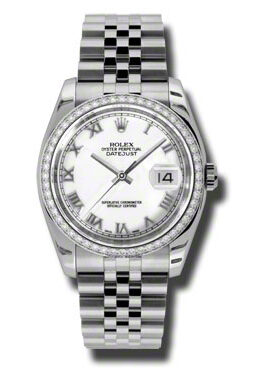 Rolex Oyster Perpetual Datejust 36 White Dial Stainless Steel Jubilee Bracelet Automatic Men's Watch #116244WRJ - Watches of America