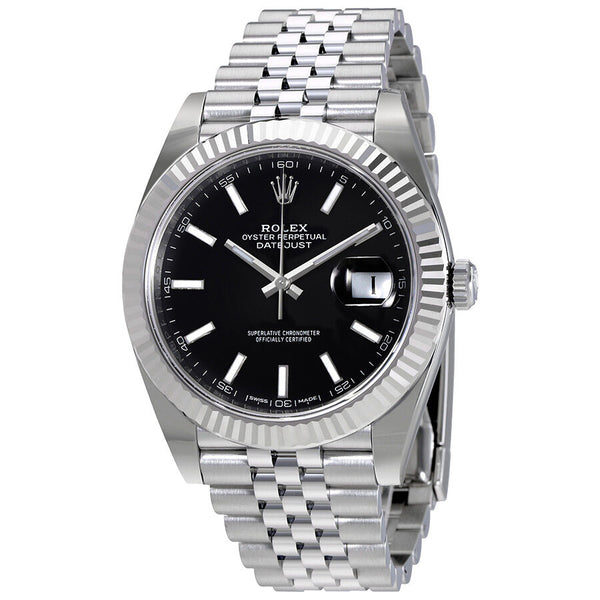 ROLEX Datejust ブラックダイヤル Rolex Datejust 126334 41mm Black Dial with Diamonds *New