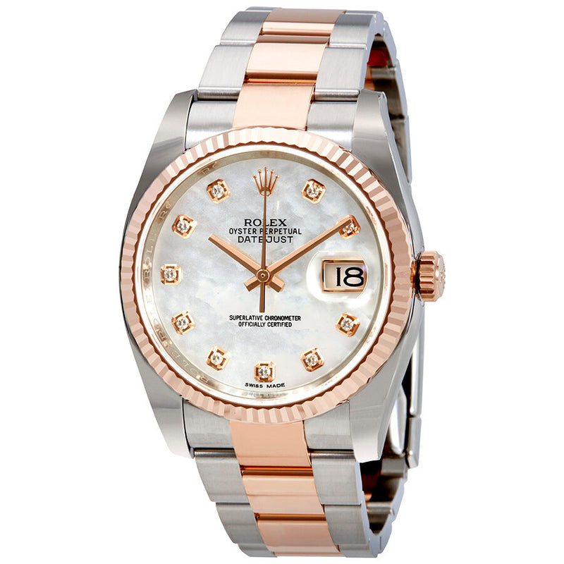 Rolex Oyster Perpetual Datejust Mother of Pearl Diamond Men's Watch #116231MDO - Watches of America
