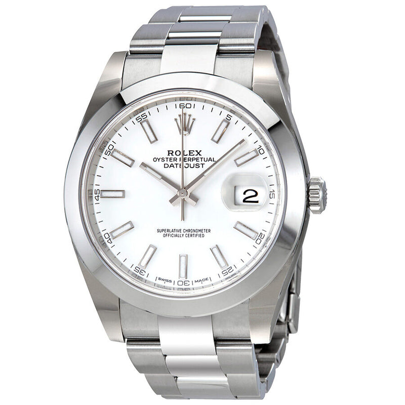 Rolex Oyster Perpetual Datejust White Dial Automatic Men's Watch #126300WSO - Watches of America