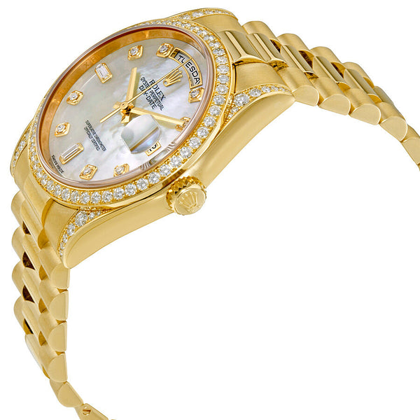 Rolex Oyster Perpetual Mother of Pearl Diamond 18K Yellow Gold Ladies Watch #118388MDP - Watches of America #2