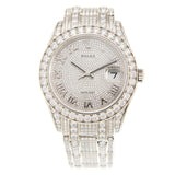 Rolex Pearlmaster 39 Men's 18kt White Gold Pearlmaster Diamond Pave Watch #86409PAVEPM - Watches of America #2