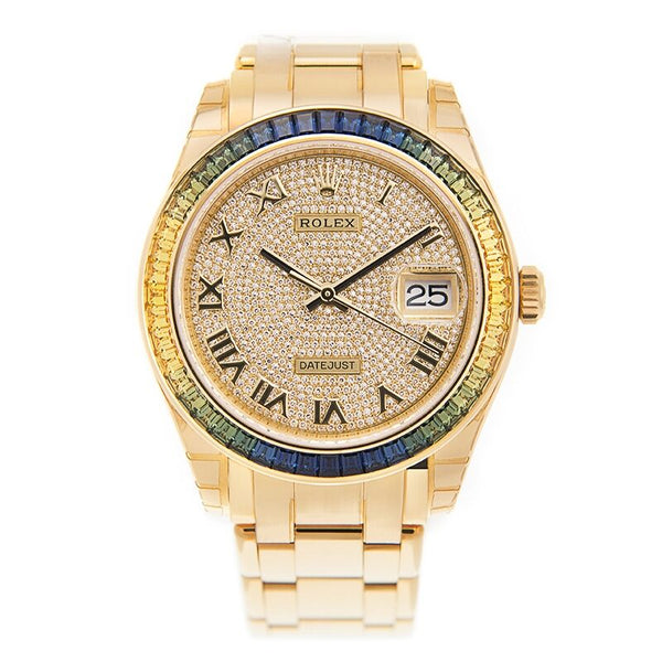 Rolex Pearlmaster Automatic Chronometer Diamond Men's Watch #86348 SAB - Watches of America