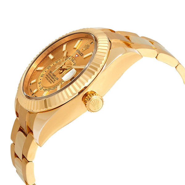 Rolex Sky-Dweller Champagne Dial Automatic Men's 18kt Yellow Gold Oyster Watch #326938CSO - Watches of America #2