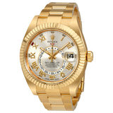 Rolex Sky Dweller Silver Dial 18kt Yellow Gold Oyster Men's Watch #326938SRO - Watches of America