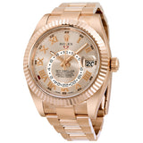 Rolex Sky Dweller Sundust Dial 18kt Everose Gold Men's Watch #326935 - Watches of America