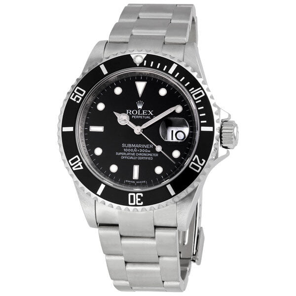 Rolex Submariner Black Dial Stainless Steel Oyster Bracelet Automatic Men's Watch 16610BKSO#16610-BKSO - Watches of America