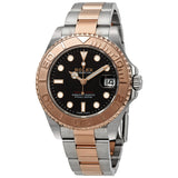 Rolex Yacht-Master 37 Automatic Black Dial Ladies Steel and 18K Everose Gold Oyster Watch #268621BKSO - Watches of America