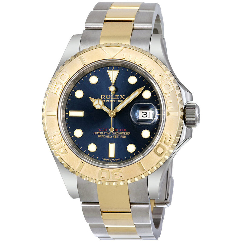 Rolex Yacht-Master Blue Dial Stainless steel and 18K Yellow Gold Oyster Bracelet Automatic Men's Watch 16623BLSO#16623-BLSO - Watches of America