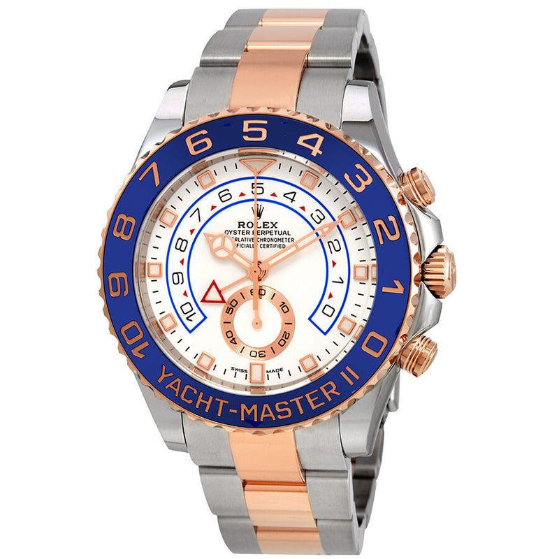 Rolex Yacht-Master II Chronograph Automatic White Dial Men's Steel and 18K Everose Gold  Watch #116681-0002 - Watches of America