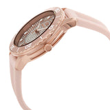 Michael Kors Runway Reloj de cuarzo con esfera de cristal rosa para mujer MK6854