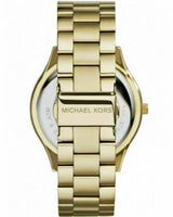 Michael Kors Slim Runway Green ️dial Gold Tone Ladies Watch#MK3435 - Watches of America #3