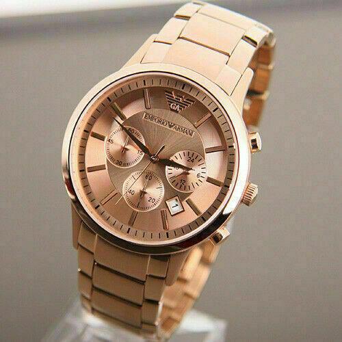 Emporio Armani Classic Rose Gold Chronograph Men's Watch#AR2452 - Watches of America #2