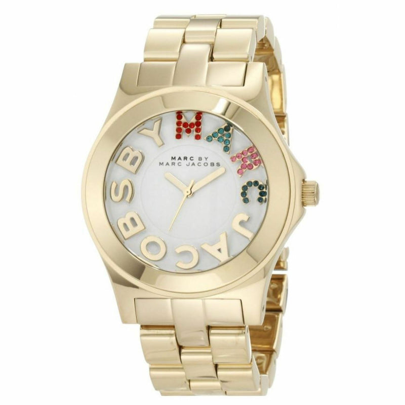 Marc by Marc Jacobs Gold Rivera White Dial Quartz Women's Watch#MBM3137 - Watches of America