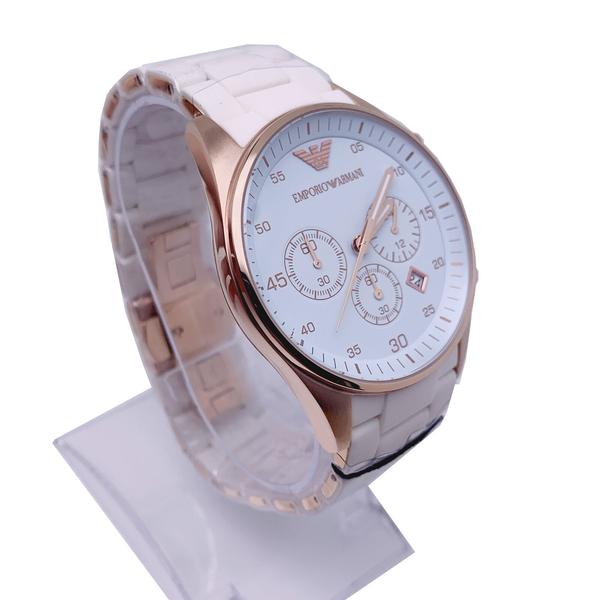 NEW GENUINE EMPORIO ARMANI AR5919 TAZIO WHITE DIAL WITH ROSE GOLD MENS WATCH  | WatchCharts Marketplace
