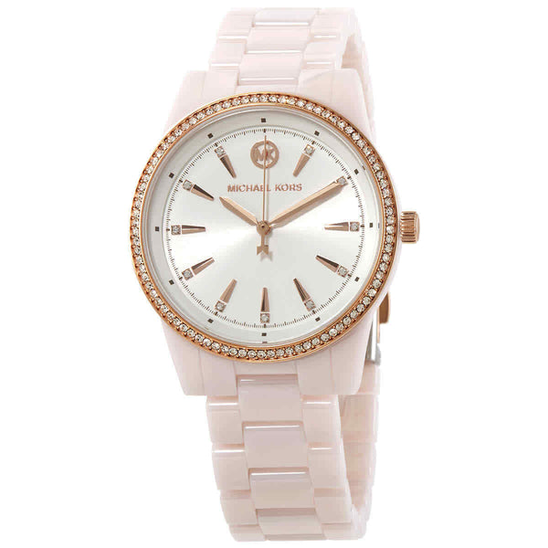 Michael Kors Ritz Quartz Crystal Silver Dial Ladies Watch MK6838