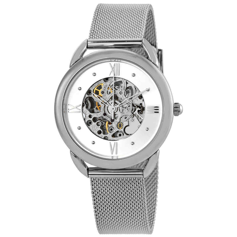 Fossil Tailor Mechanical Silver Dial Ladies Watch ME3166