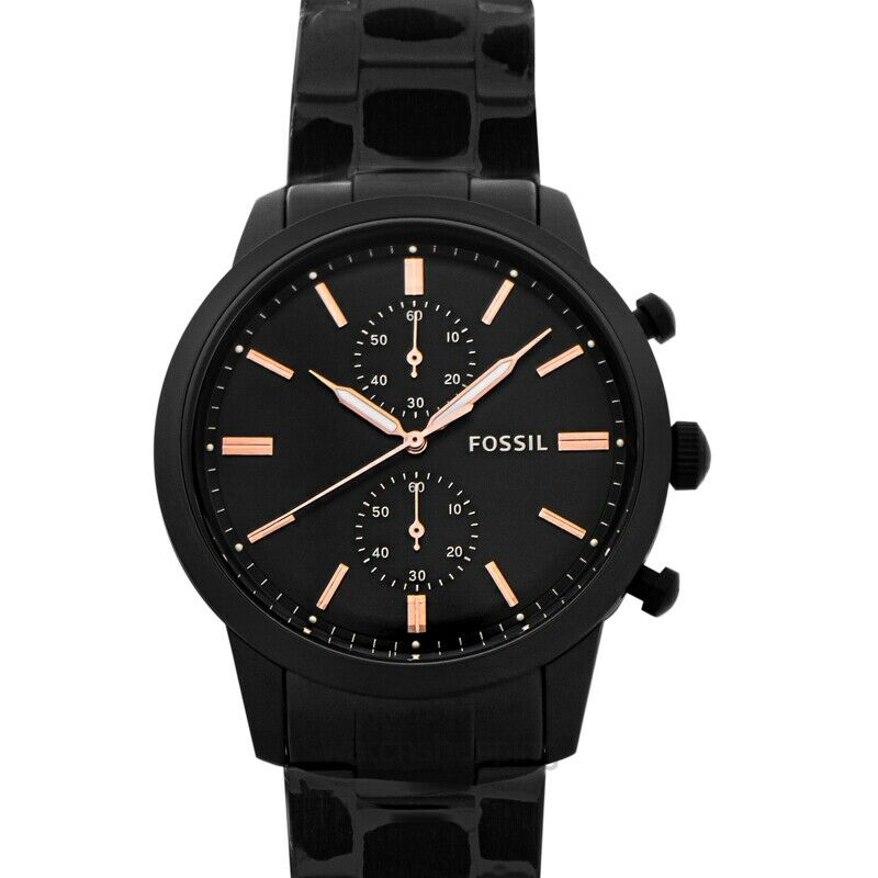 Fossil Townsman Chronograph Black Stainless Steel WatchTownsman 44 mm Chronograph Black Stainless Steel Men's Watch FS5379 - Watches of America #2