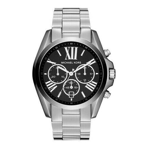 Michael Kors Bradshaw Chronograph Black Dial Silver Unisex Watch  MK5705 - Watches of America