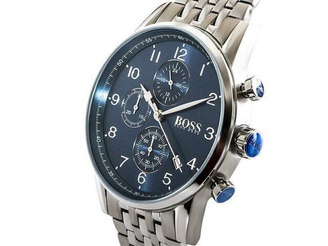 Hugo Boss Mens Blue Navigator Chronograph Watch HB1513498 - Watches of America #2