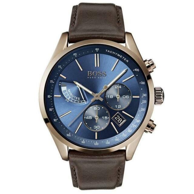 Hugo Boss Grand Prix Chronograph Blue Dial Men's Watch #1513604 - Watches of America