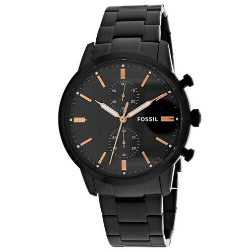 Fossil Townsman Chronograph Black Stainless Steel WatchTownsman 44 mm Chronograph Black Stainless Steel Men's Watch  FS5379 - Watches of America