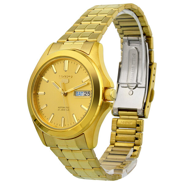 Seiko 5 All Gold-plated Stainless Steel Men's Watch #SNKK98 - Watches of America #2