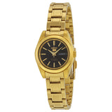 Seiko 5 Automatic Black Dial Gold-tone Ladies Watch #SYMK22 - Watches of America