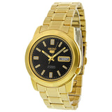 Seiko 5 Automatic Black Dial Yellow Gold-tone Men's Watch #SNKK22 - Watches of America #2