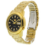 Seiko 5 Automatic Black Dial Yellow Gold-tone Men's Watch #SNKK22 - Watches of America #3
