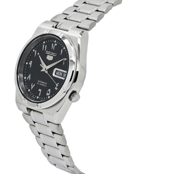 Seiko 5 Automatic Black Dial Stainless Steel Men's Watch #SNK063J5 - Watches of America #2