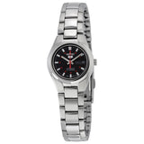 Seiko 5 Automatic Black Dial Stainless Steel Ladies Watch #SYMC27 - Watches of America