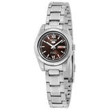 Seiko 5 Automatic Brown Dial Stainless Steel Ladies Watch #SYMK25 - Watches of America