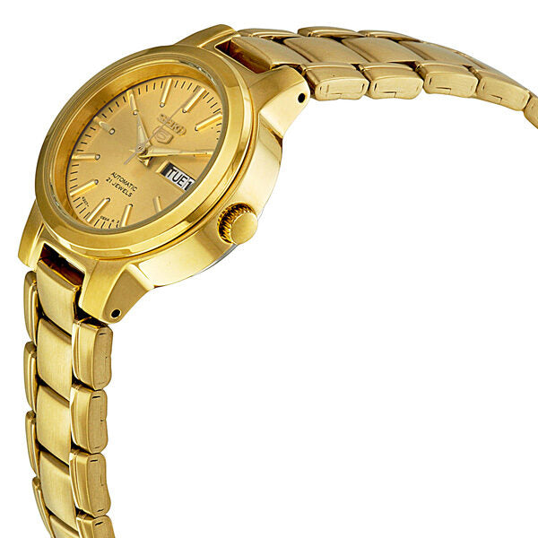 Seiko Series 5 Automatic Gold Dial Ladies Watch #SYME46 - Watches of America #2