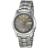 Seiko 5 Automatic Grey Dial Stainless Steel Men's Watch #SNKK67 - Watches of America