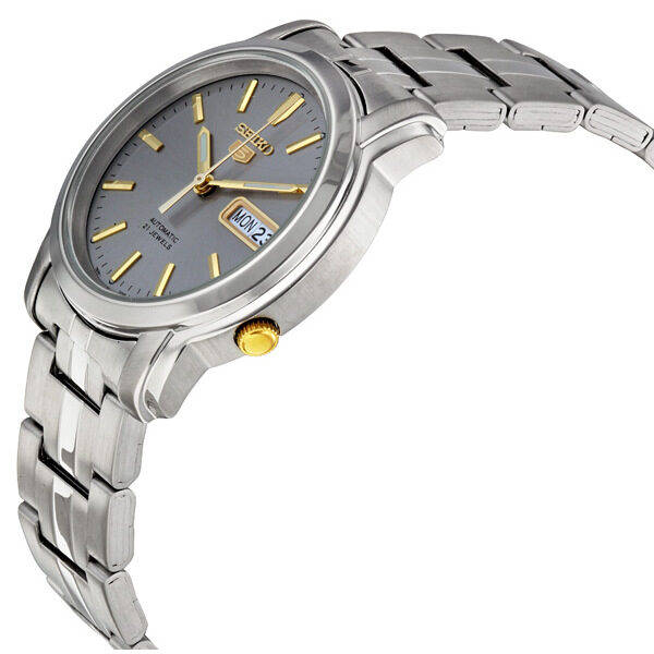 Seiko 5 Automatic Grey Dial Stainless Steel Men's Watch #SNKK67 - Watches of America #2