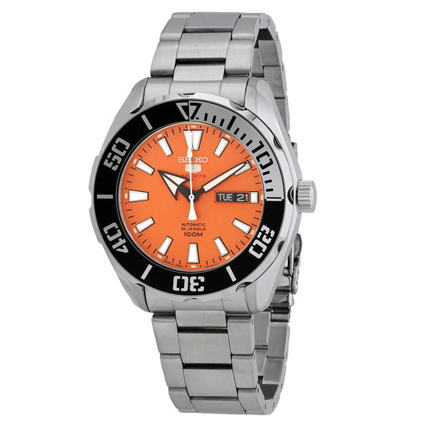 Seiko 5 Automatic Orange Dial Men's Watch #SRPC55J1 - Watches of America