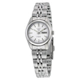 Seiko 5 Automatic Silver Dial Stainless Steel Ladies Watch #SYMA27 - Watches of America