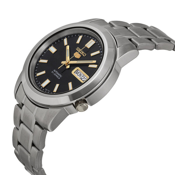 Seiko 5 Automatic Stainless Steel Black Dial Men's Watch #SNKK17 - Watches of America #2