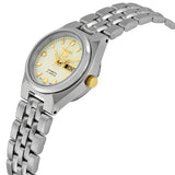 Seiko 5 Automatic White Dial Stainless Steel Ladies Watch #SYMK41 - Watches of America #2
