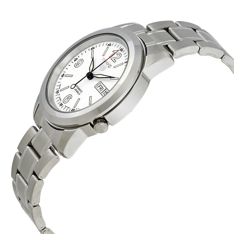 Seiko 5 Automatic White Dial Stainless Steel Men's Watch #SNKE57 - Watches of America #2