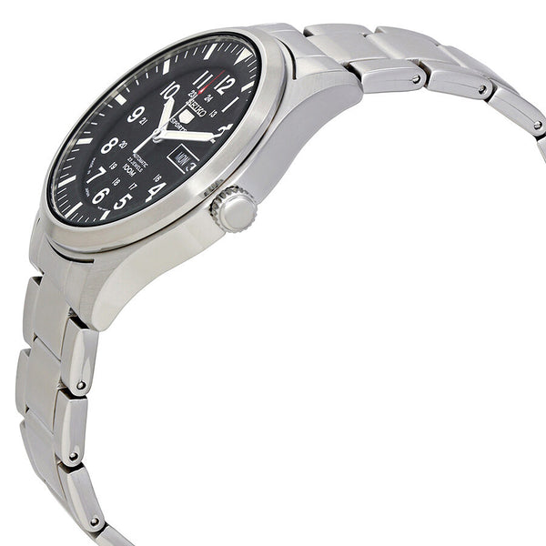 Seiko 5 Black Dial Stainless Steel Men's Watch #SNZG13J1 - Watches of America #2