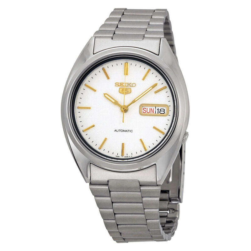 Seiko Series 5 Automatic Off White Dial Men's Watch #SNXG47 - Watches of America