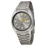 Seiko 5 Automatic Grey Dial Stainless Steel Men's Watch #SNXS75 - Watches of America