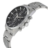 Seiko Chronograph Black Dial Stainless Steel Men's Watch #SNDC81 - Watches of America #2