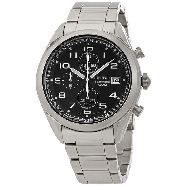 Seiko Black Dial Men's Chronograph Watch #SSB269P1 - Watches of America