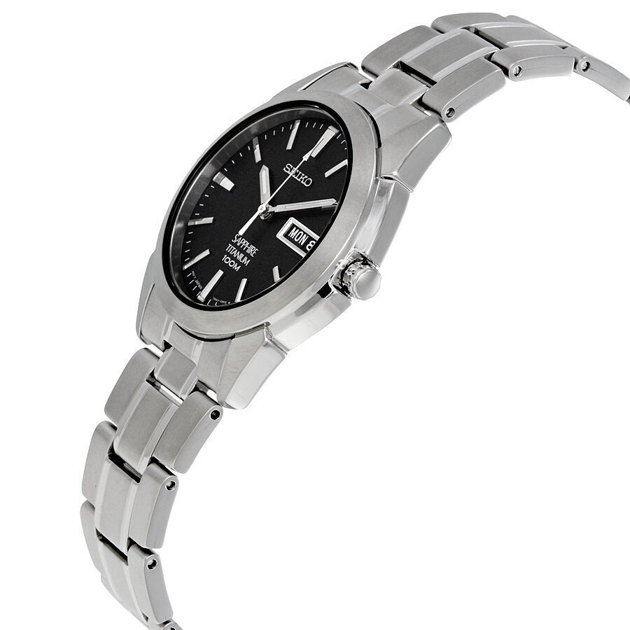 Seiko Grey Dial Titanium Men's Watch SGG731 – Watches of America
